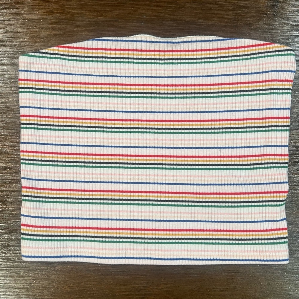 American Eagle Rainbow Striped Tube Top Womens size Medium